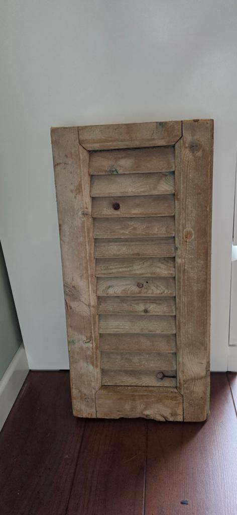 Vintage houten luik - 54x25 cm, Ophalen of Verzenden