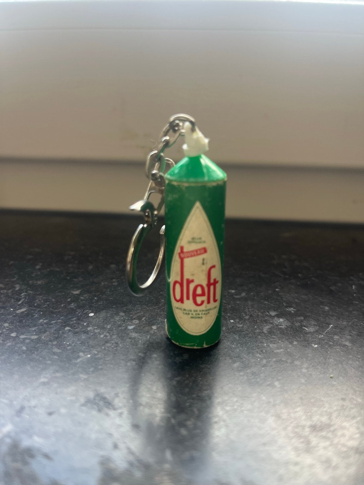 Vintage Dreft Sleutelhanger - Miniatuur Afwasmiddel, Verzamelen, Ophalen of Verzenden, Gebruikt, Merk