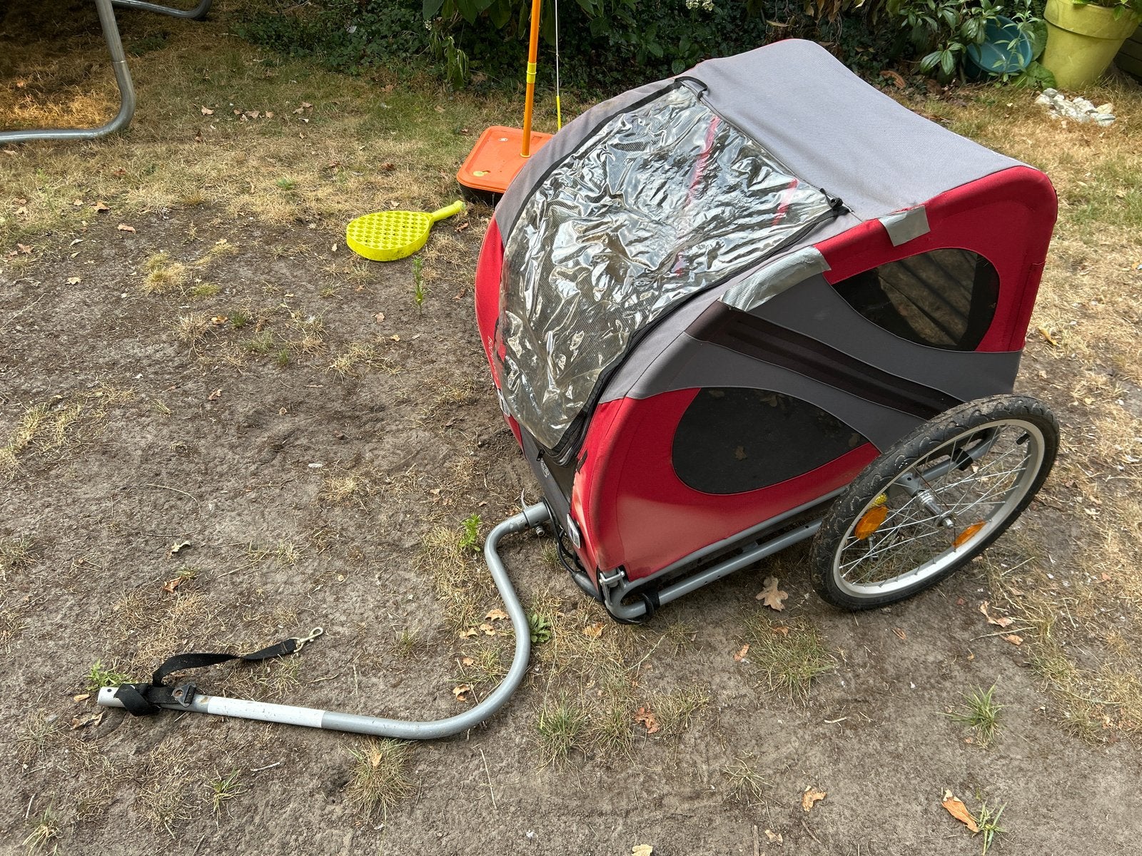 Hondenkar fietsaanhanger, opvouwbaar dutchdog, Fietsen en Brommers, Fietsaccessoires | Aanhangers en Karren, Ophalen, Gebruikt