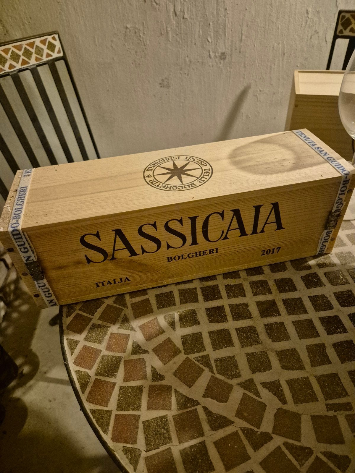 Sassicaia magnum 2017, Ophalen, Nieuw, Italië, Rode wijn