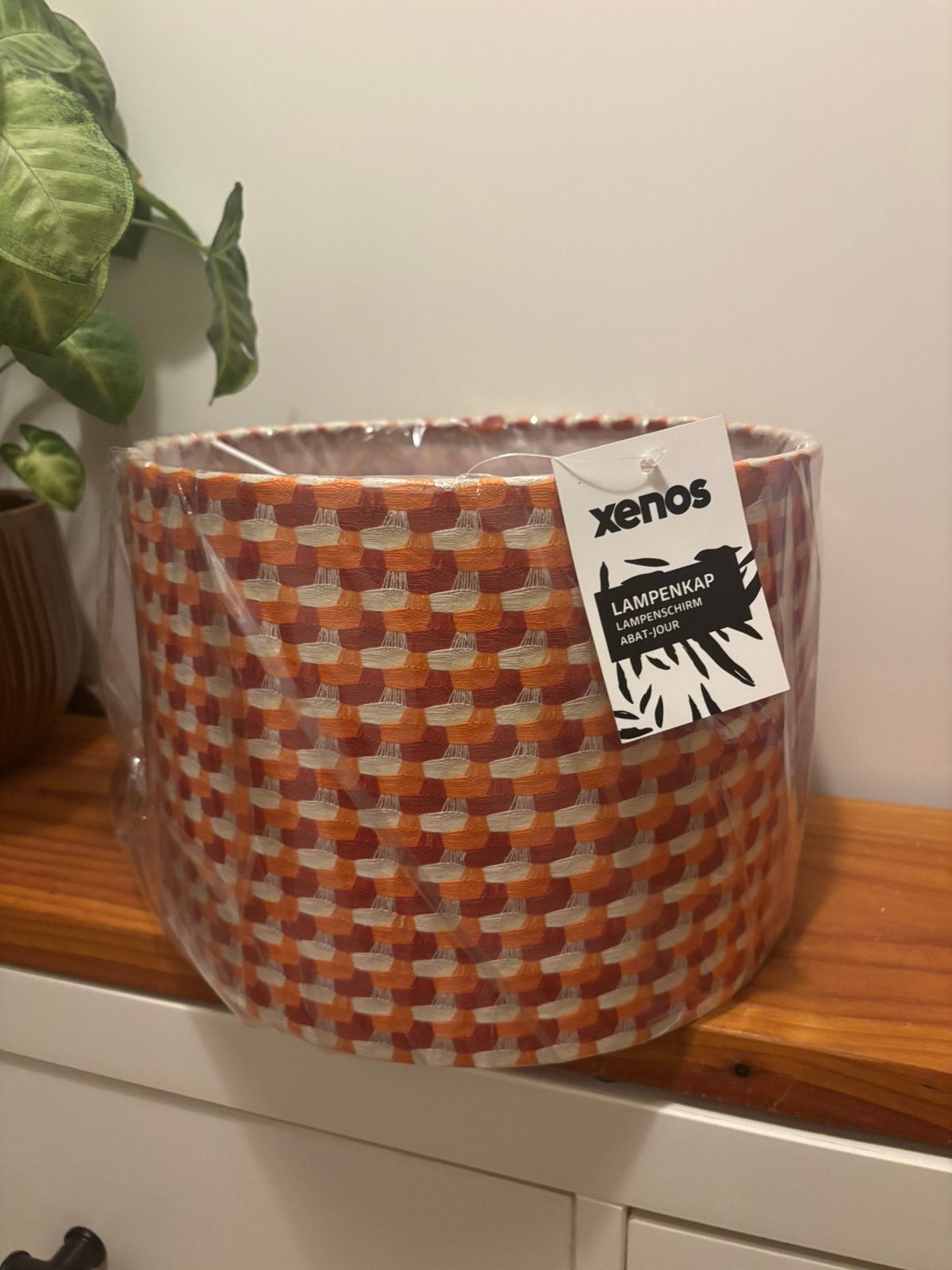 Lampenkap, 25cm breed, in verpakking, Overige typen, Rond, Nieuw, Oranje
