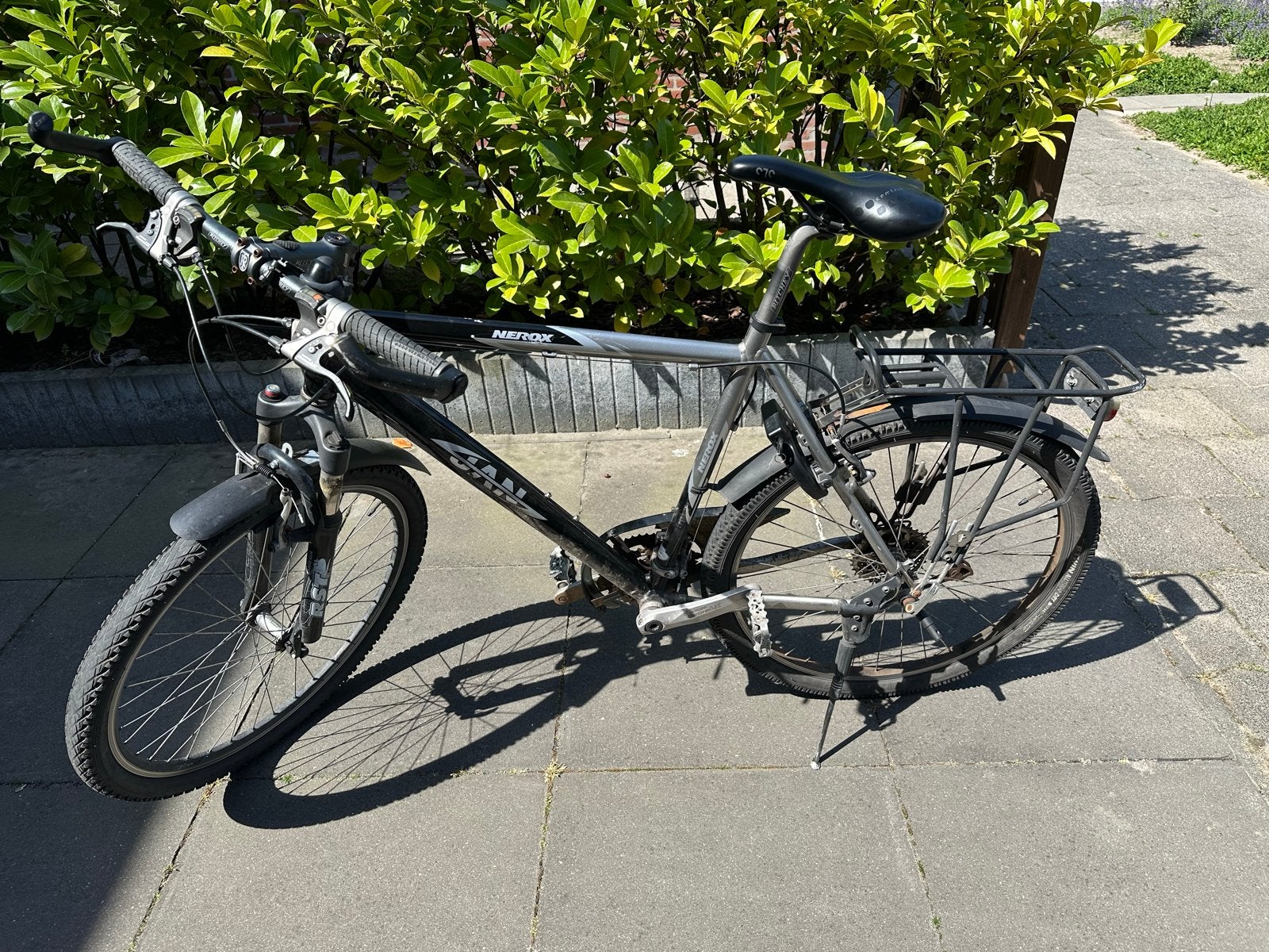 Zwarte Jan jansen Nerox mountainbike - opknapper, Gebruikt, Velgrem, Meer dan 20 versnellingen, 53 tot 57 cm