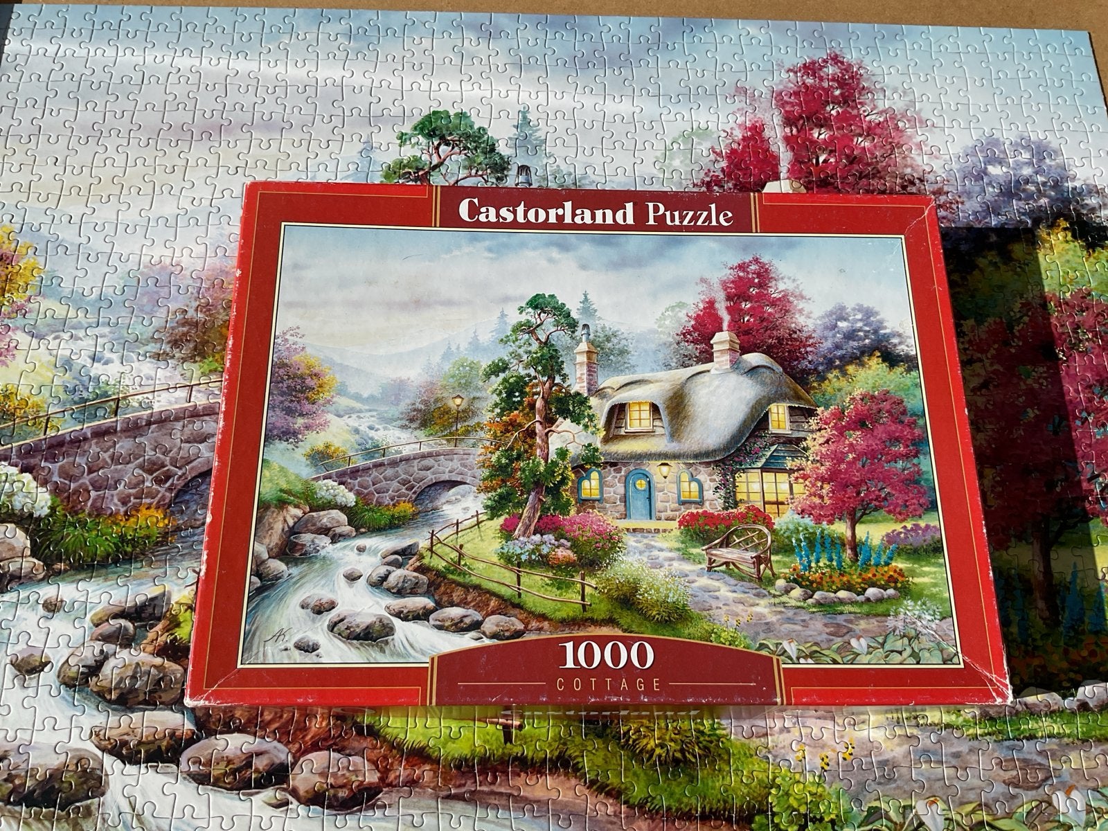 Castorland Legpuzzel 1000 stukjes - Cottage, Ophalen of Verzenden, 500 t/m 1500 stukjes, Zo goed als nieuw, Legpuzzel