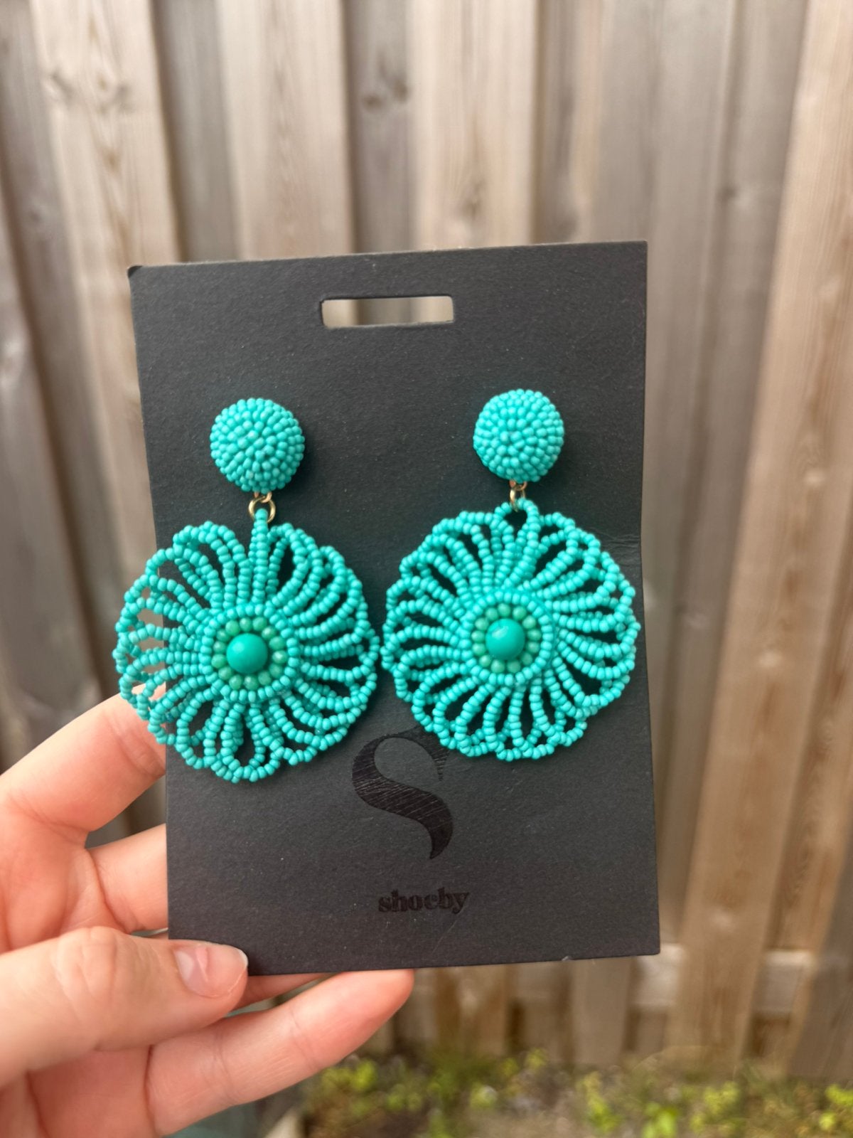 Shoeby turqouise oorbellen, Sieraden, Tassen en Uiterlijk, Ophalen, Zo goed als nieuw, Overige materialen