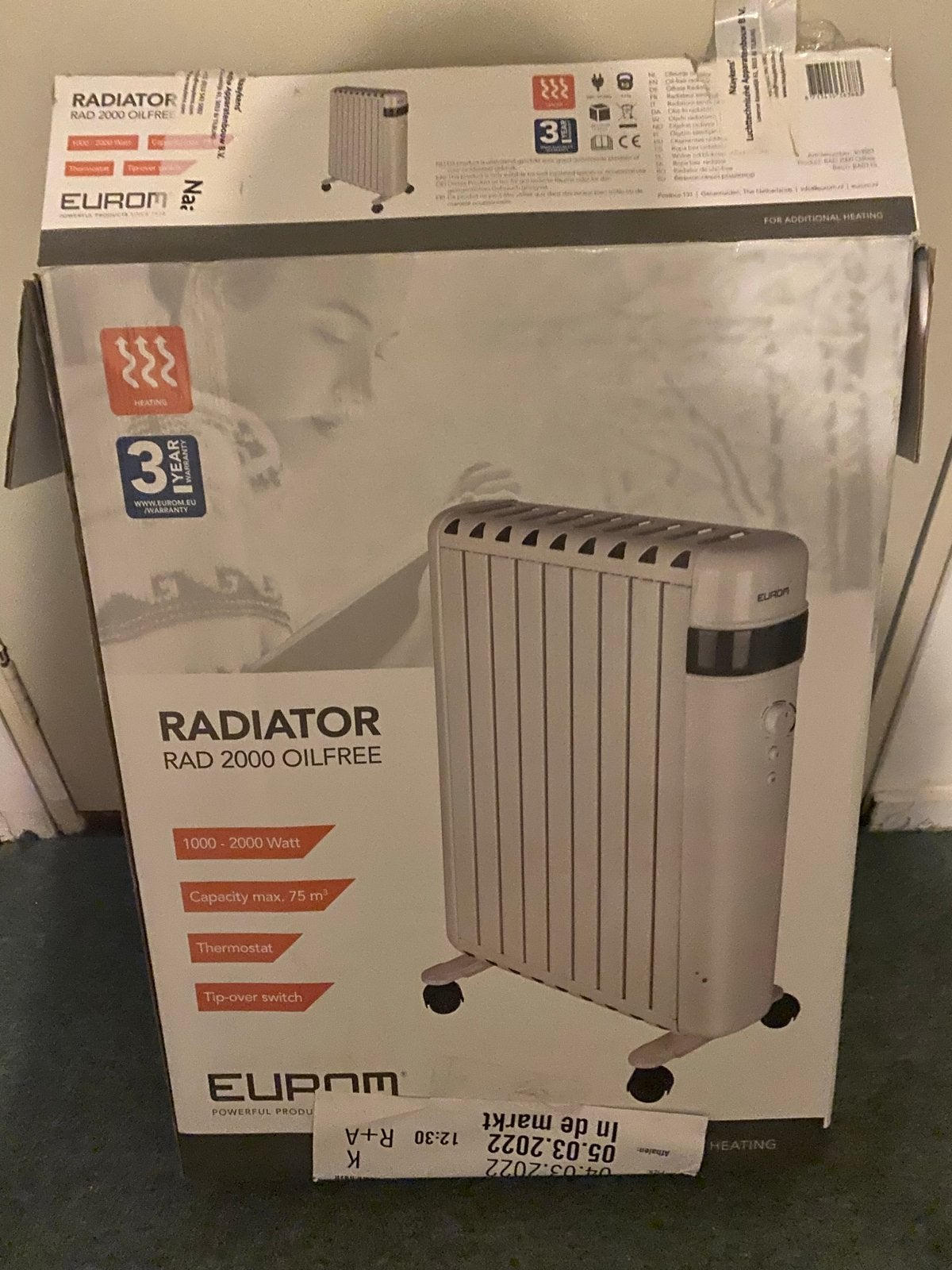 Eurom RAD 2000 Oilfree Radiator - Nieuw in doos, Ophalen, Nieuw, 800 watt of meer, Radiator