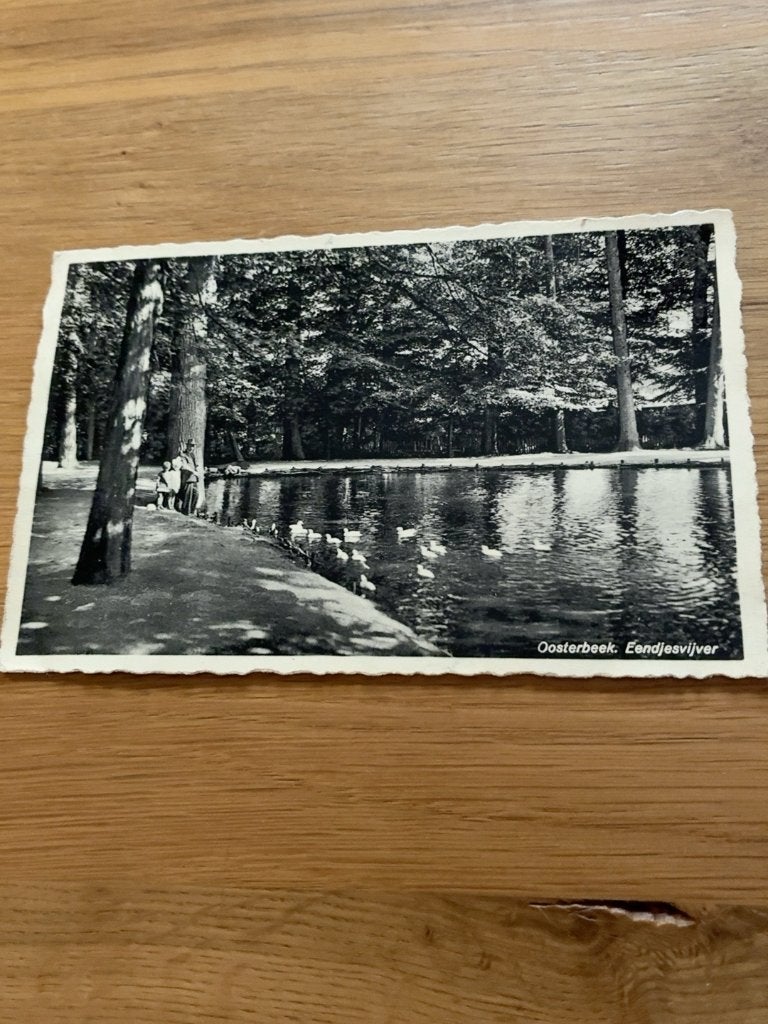 Oosterbeek Eendjesvijver oude ansichtkaart 1933, Verzenden, 1920 tot 1940, Gelopen, Gelderland