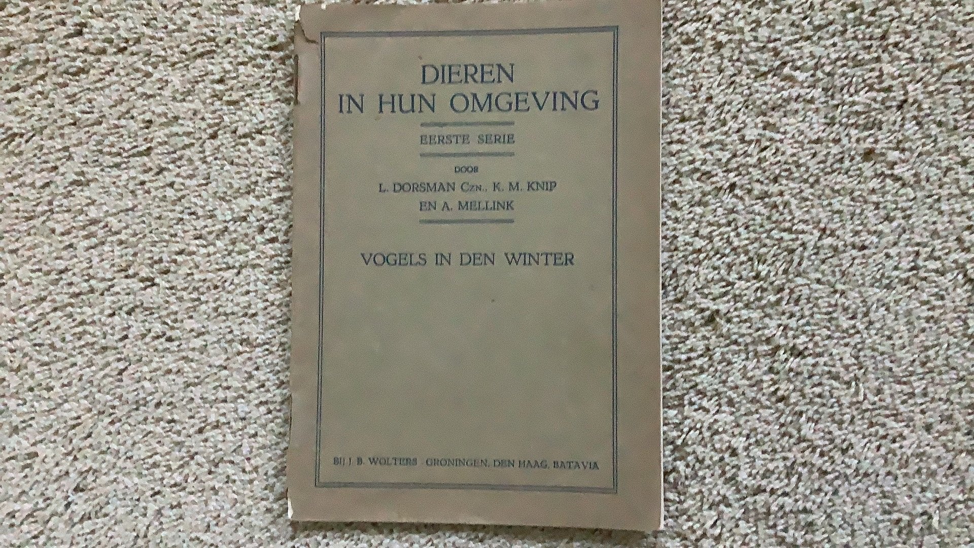 Vogels in den winter. Dieren in hun omgeving 1e serie dl. 6., Ophalen of Verzenden