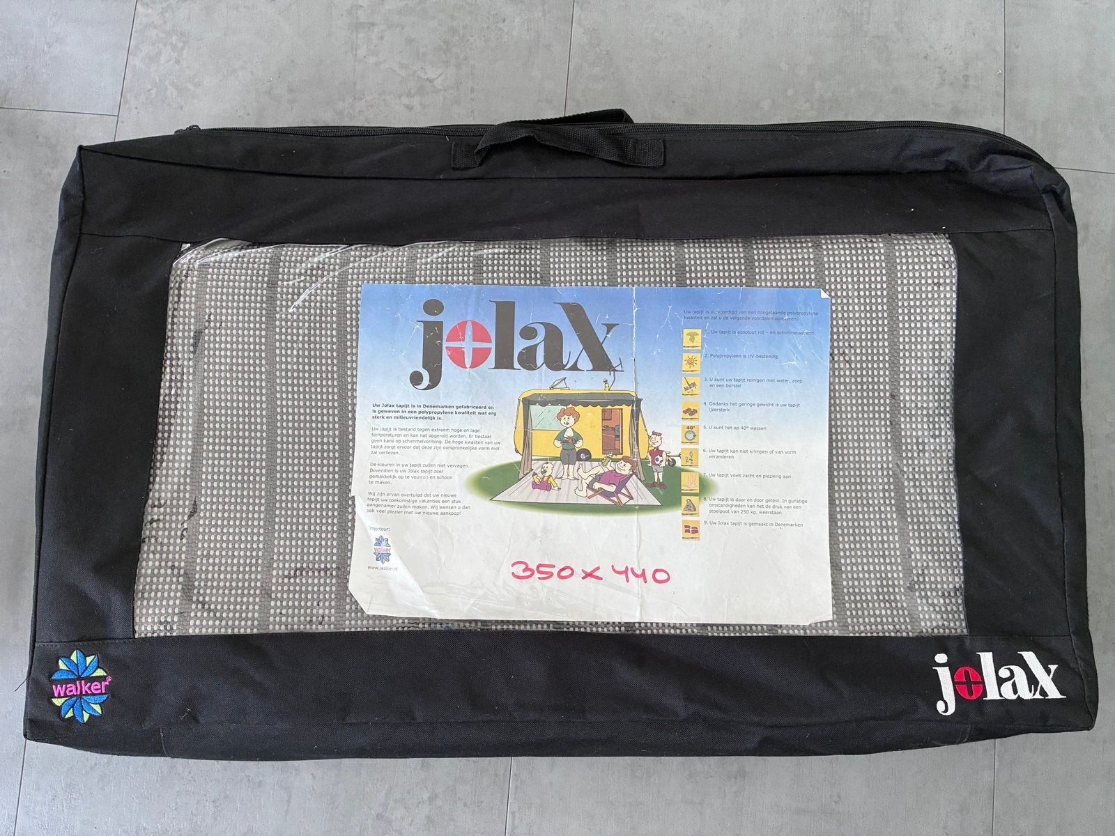 Walker Jolax voortenttapijt 350x440 cm, Caravans en Kamperen, Ophalen, Gebruikt