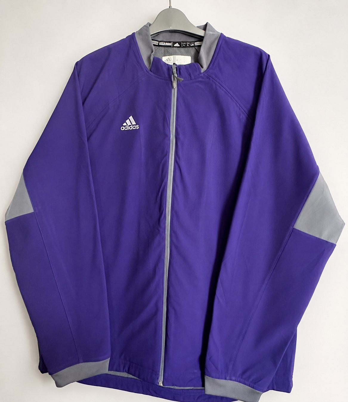 Vintage Adidas Jacket Paars/Grijs Maat L, Verzenden, Zo goed als nieuw, Maat 52/54 (L), Paars