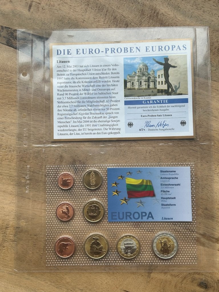 Munten set Litouwen, Postzegels en Munten, Munten | Europa | Euromunten, Ophalen of Verzenden, Overige landen, Overige waardes