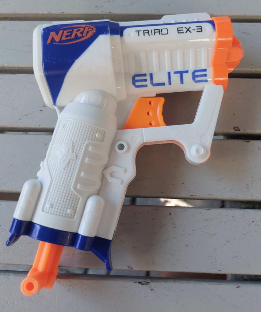 Nerf Triad EX-3 Elite Blaster, Ophalen, Zo goed als nieuw
