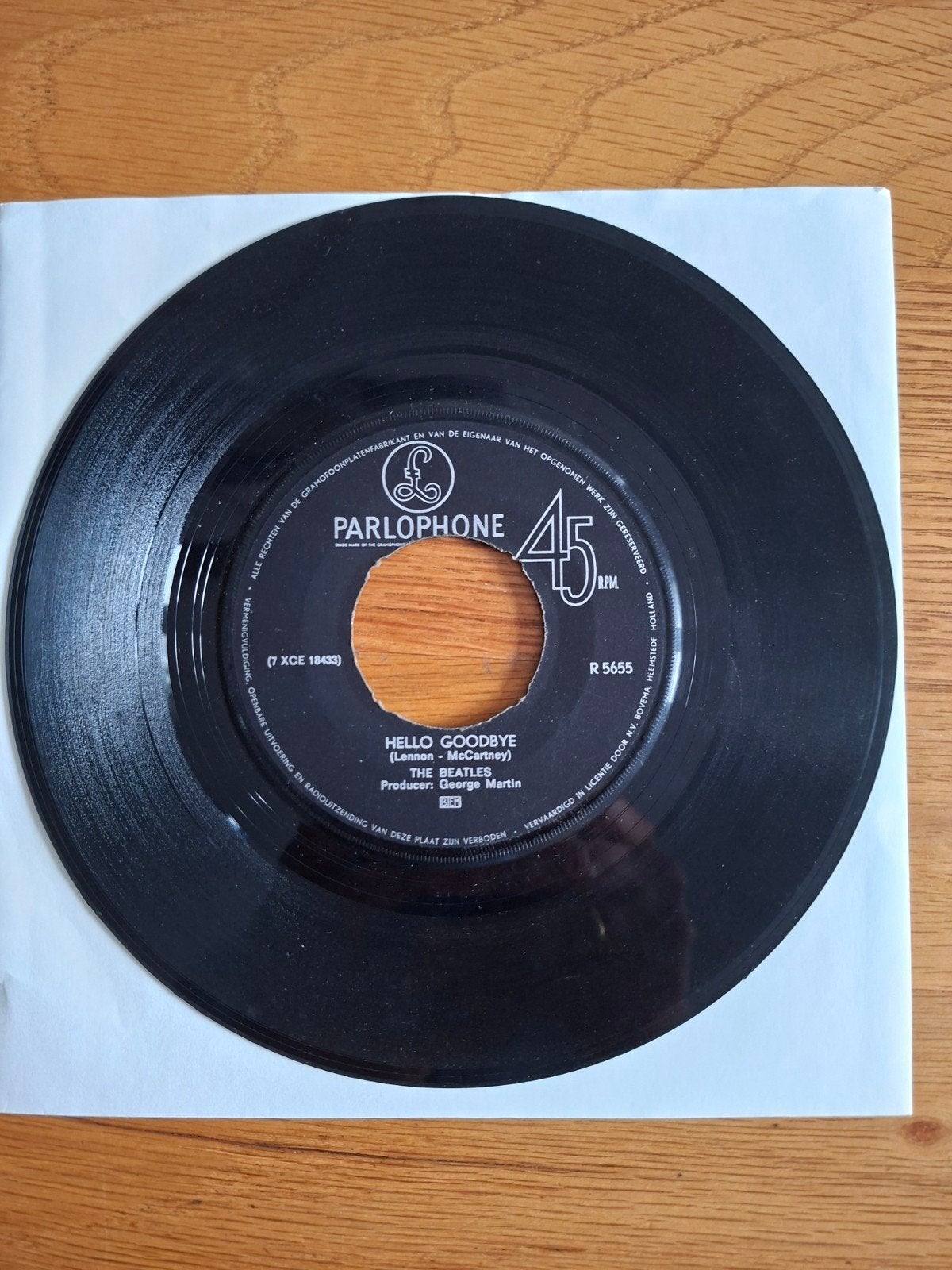 The Beatles - Hello Goodbye 7 inch vinyl single (45 RPM), Gebruikt, 7 inch, Ophalen of Verzenden, Pop
