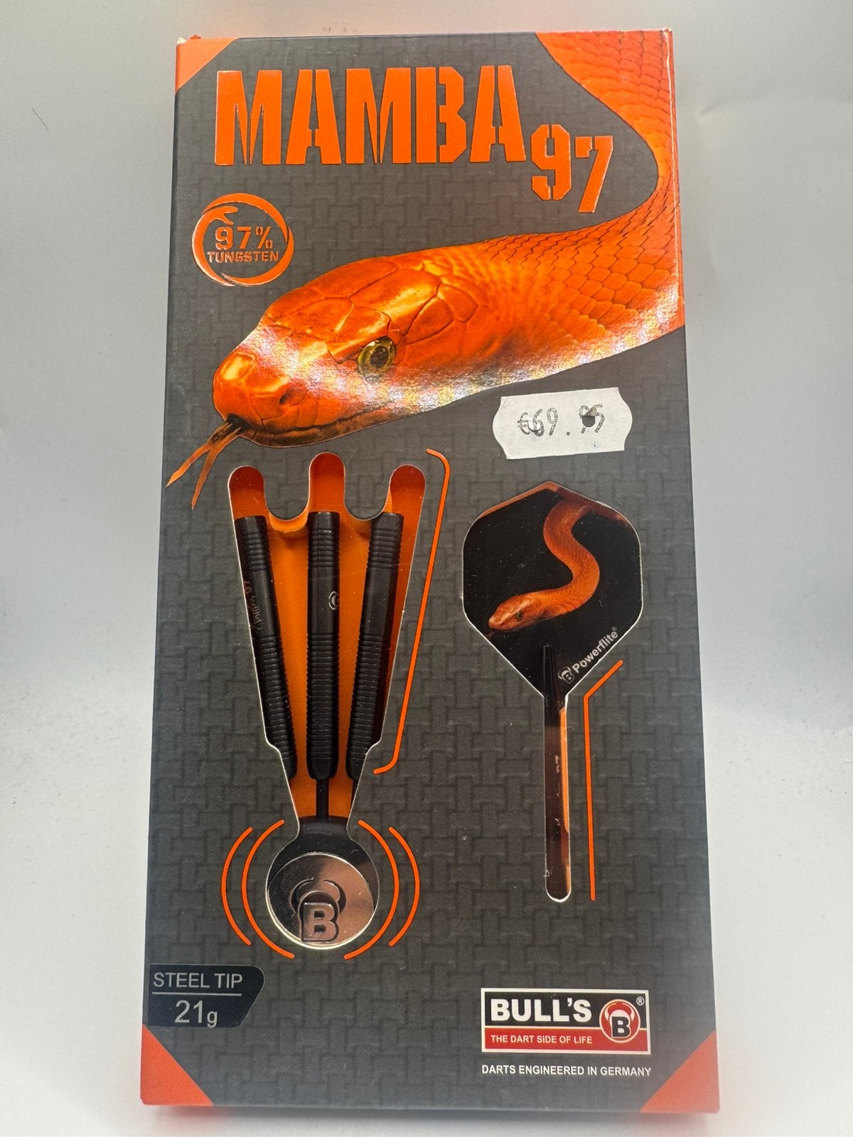 Bull’s Black Mamba M1 21 Gram Dartpijlen, Sport en Fitness, Darts, Ophalen of Verzenden, Zo goed als nieuw, Nvt, Pijlen