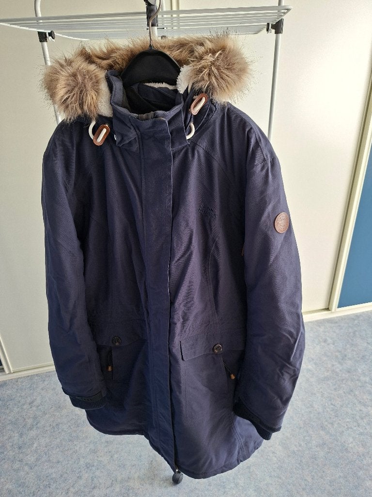 Winter jas, Blauw, Maat 46/48 (XL) of groter, Ophalen of Verzenden, Zo goed als nieuw