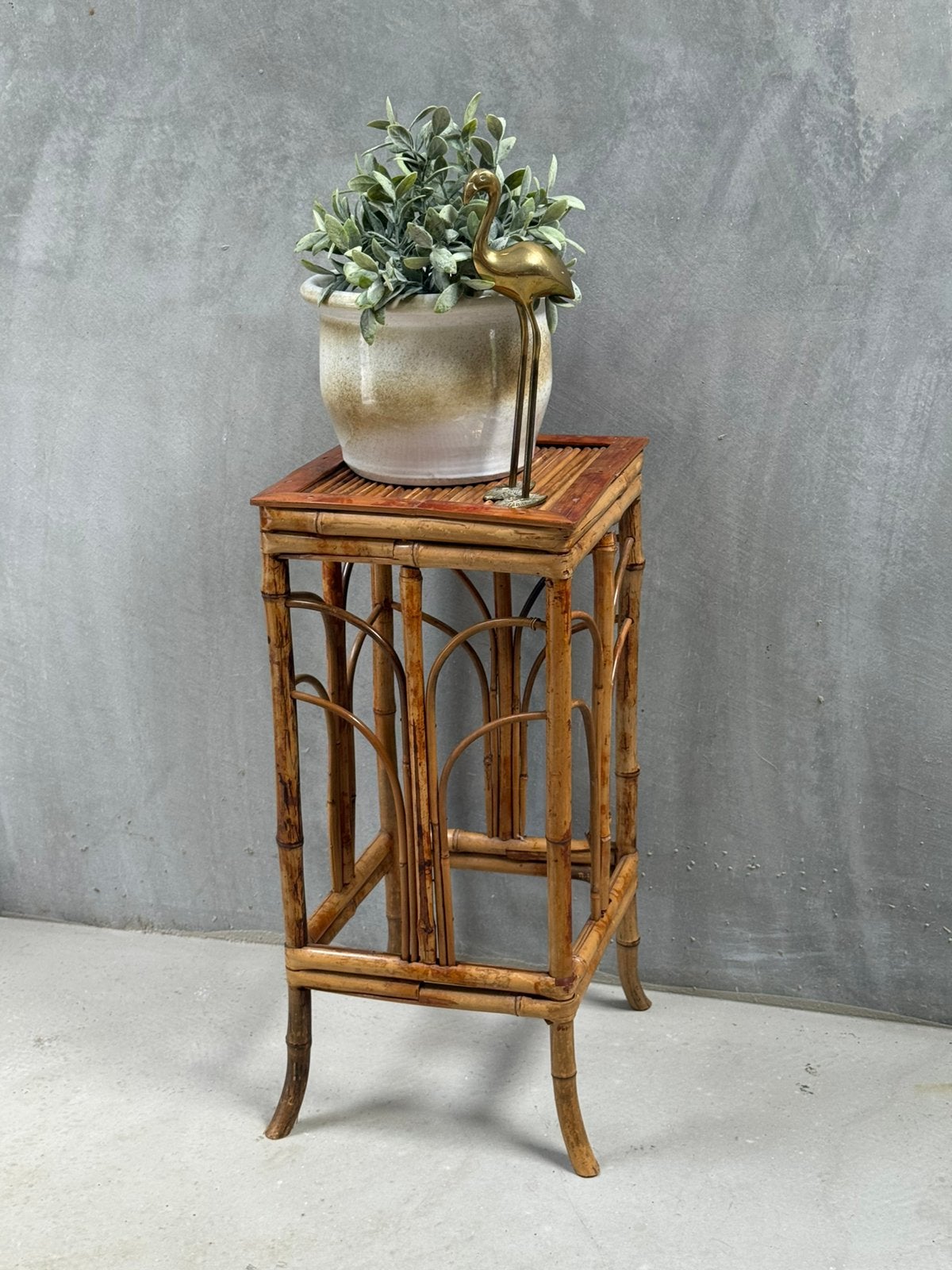 Plantentafel - rotan/bamboe, Ophalen, Gebruikt, Q, Q