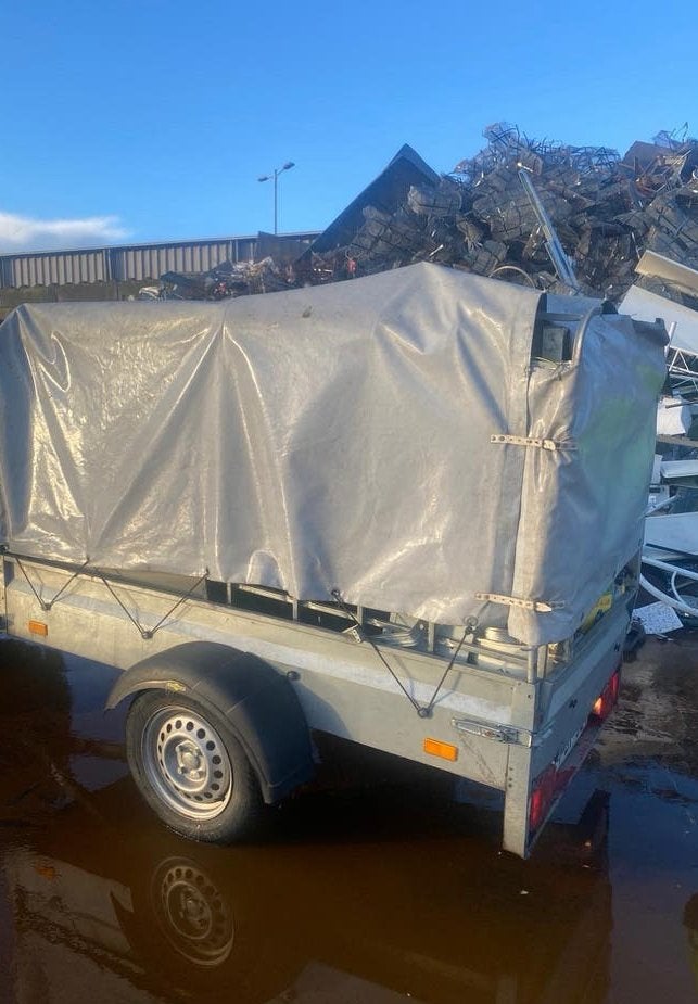 Aanhanger met huif - Opknapper (zelf puin afvoeren), Ophalen of Verzenden, Gebruikt