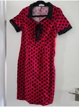 Polka dot jurk mt M, Maat 38/40 (M), Carnaval, Ophalen of Verzenden, Zo goed als nieuw