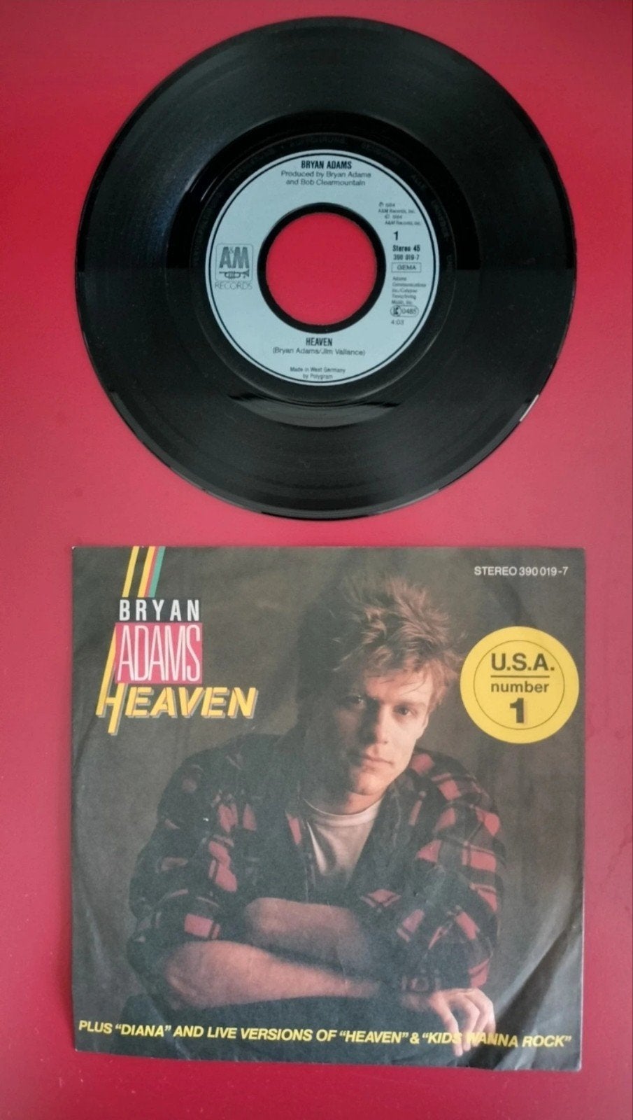 Bryan Adams - Heaven - 7 inch vinyl single, Gebruikt, 7 inch, Ophalen of Verzenden, Pop