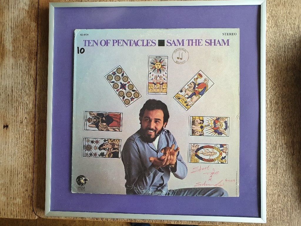 Sam the Sham handtekening op vinyl LP 'Ten of Pentacles', Verzamelen, Ophalen of Verzenden, Zo goed als nieuw, Cd of Plaat, Gesigneerd