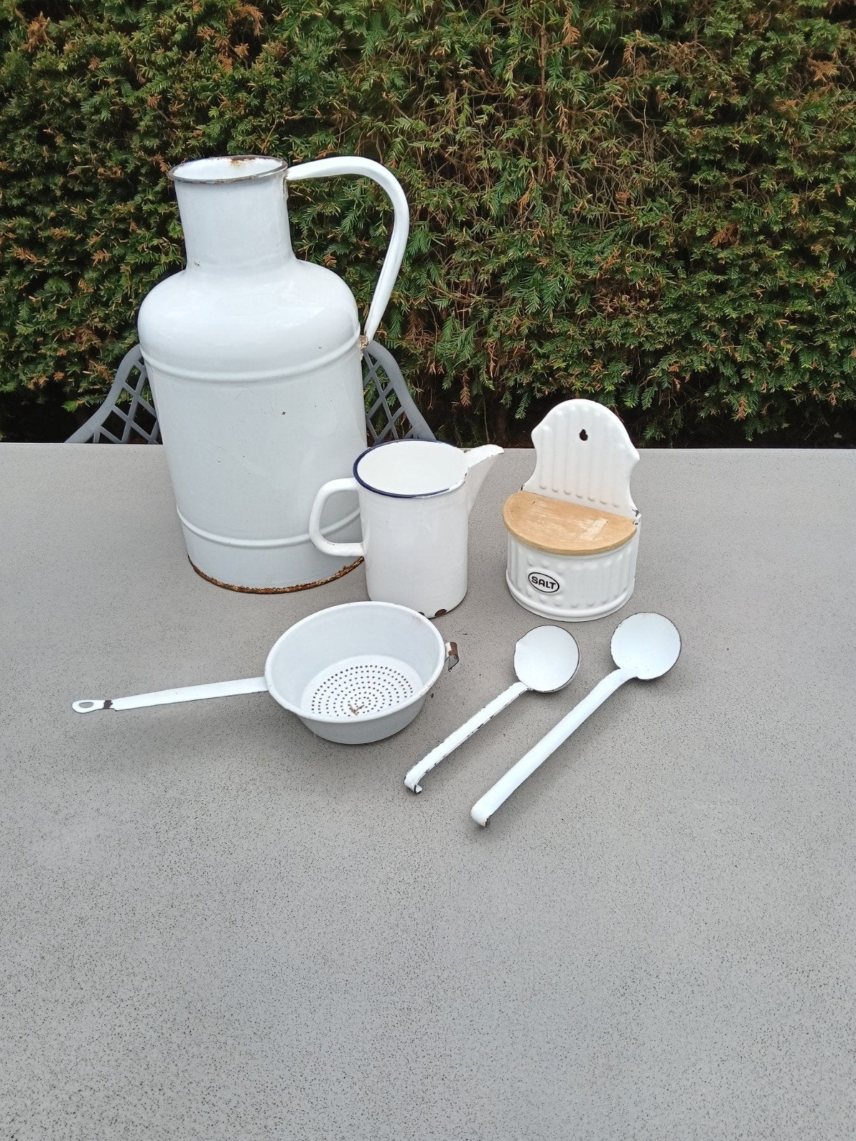 diverse emaille decoratie, Ophalen