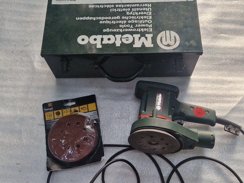 METABO excentrische schuurmachine 125mm, prima staat, Ophalen of Verzenden, Gebruikt, 600 tot 1200 watt, Excentrische schuurmachine