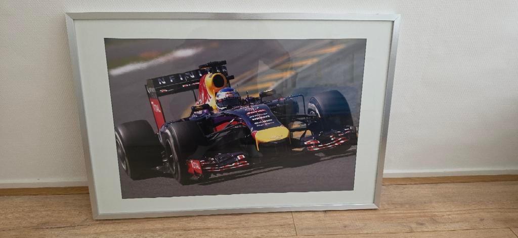 Schilderij Sebastian Vettel Red Bull Racing F1, Ophalen, Zo goed als nieuw
