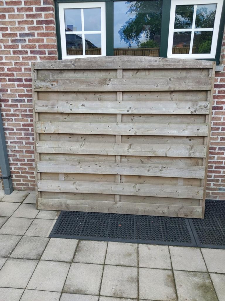 Tuinscherm 2stuks grenenhout 200x180, Tuin en Terras, Ophalen, Minder dan 3 meter, Hout, 1 tot 2 meter