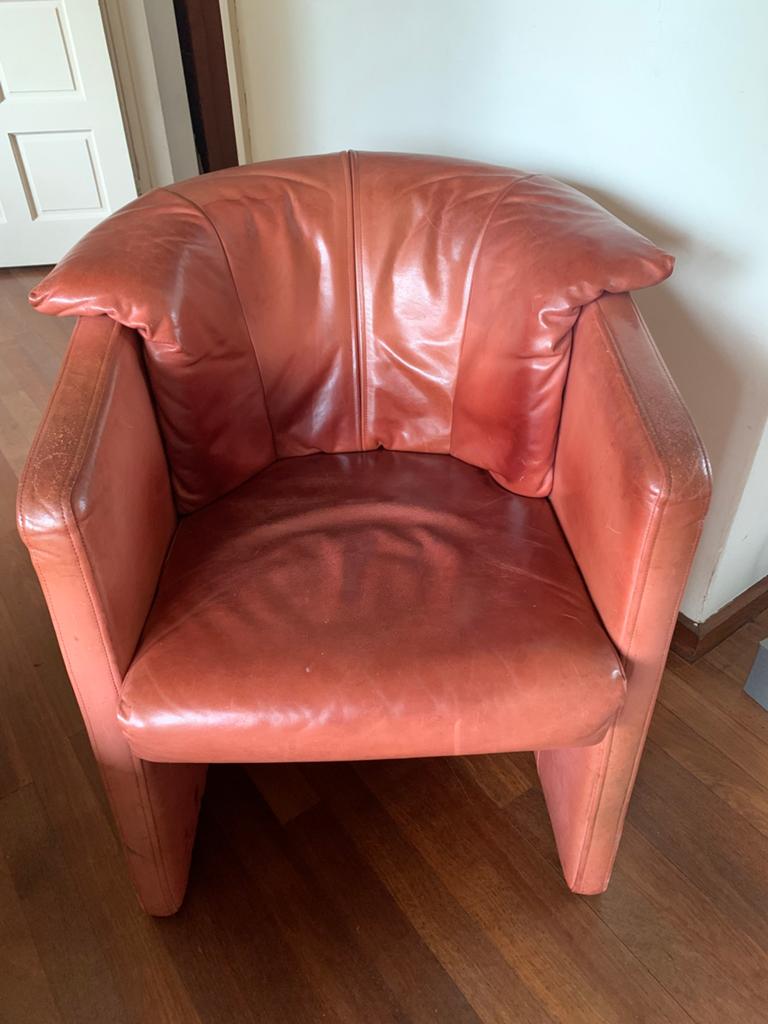 Vintage Leren Fauteuil Rolf Benz, Huis en Inrichting, Fauteuils, Ophalen, Gebruikt, Leer, 75 tot 100 cm