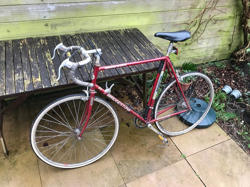 Vintage racefiets Bridgestone Diamond Sports, 28 inch, Gebruikt, Velgrem, 61 tot 65 cm