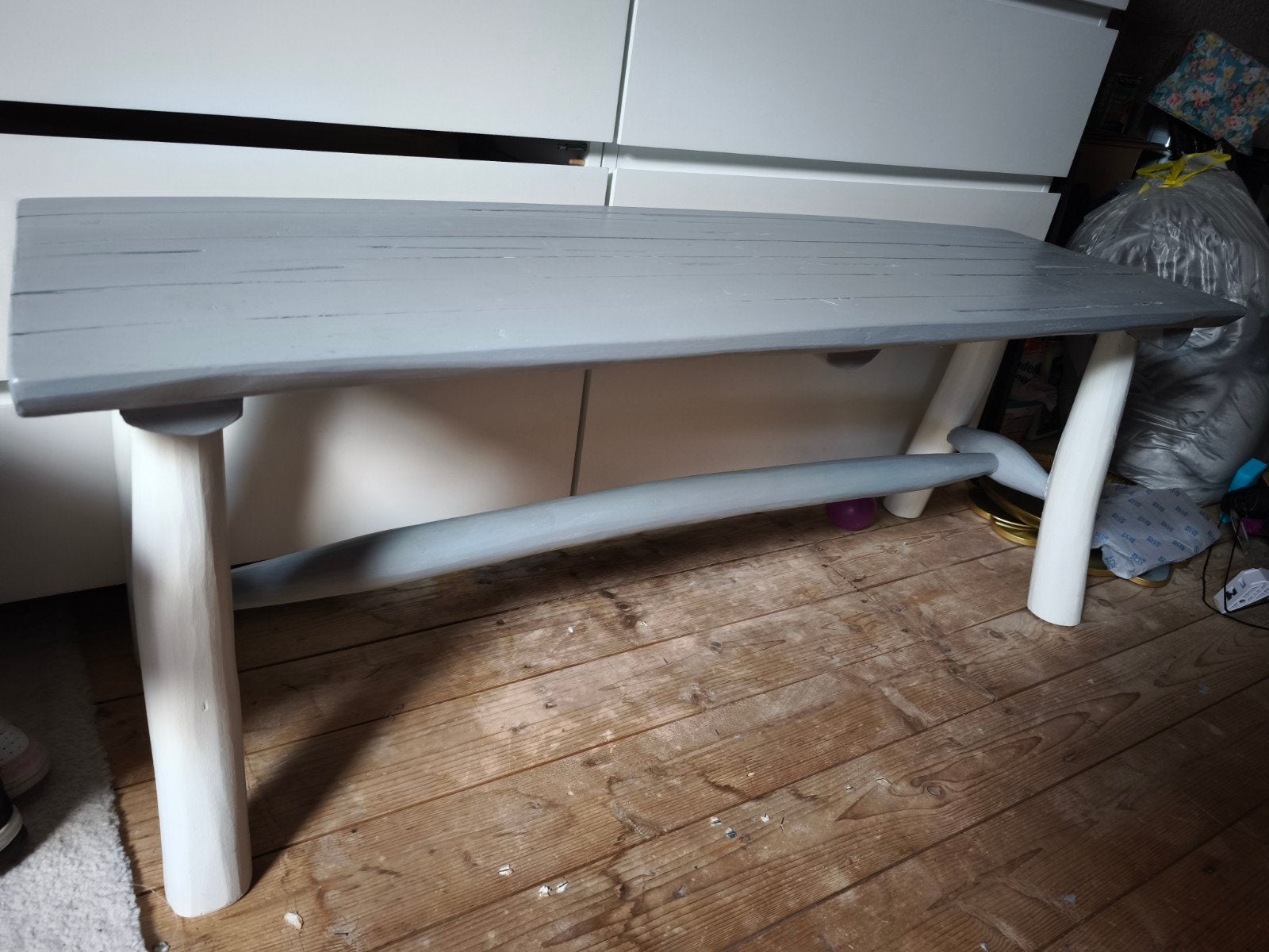 Super leuk houten bankje, Ophalen, Zo goed als nieuw