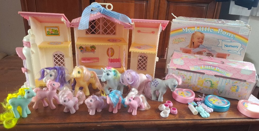Vinted my little pony g1 nursey, draagkoffer en pony's, Ophalen of Verzenden, Gebruikt
