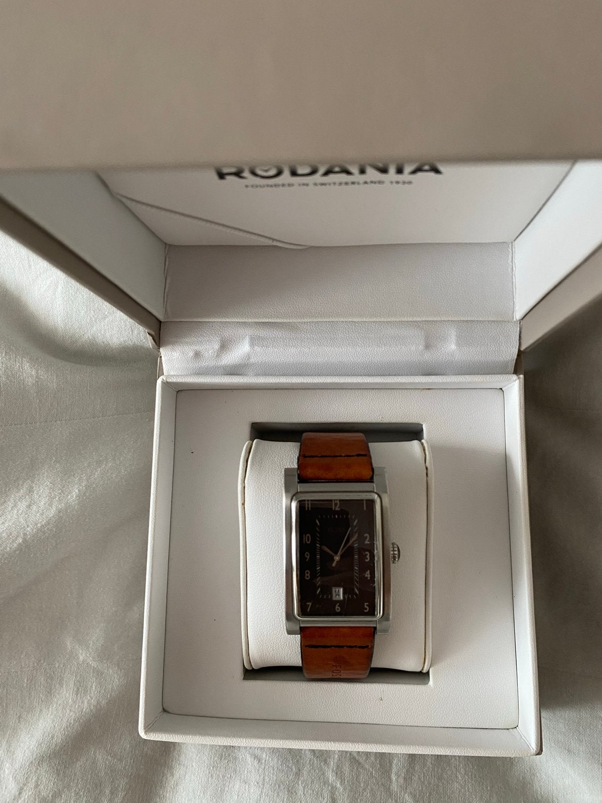 Hugo Boss horloge met bruin leren bandje, Overige merken, Staal, Polshorloge, Ophalen of Verzenden
