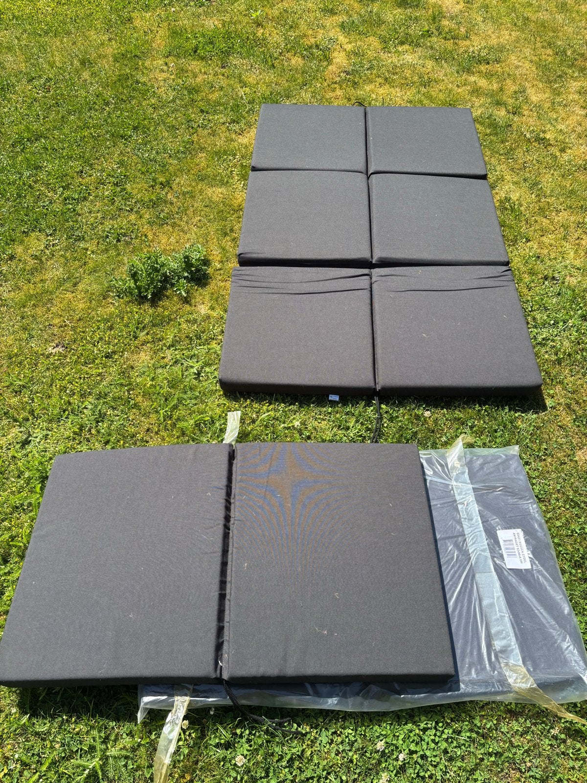 Antraciet Stoelkussens 2- en 3-persoons, Tuin en Terras, Tuinmeubel-accessoires, Zo goed als nieuw, Ophalen