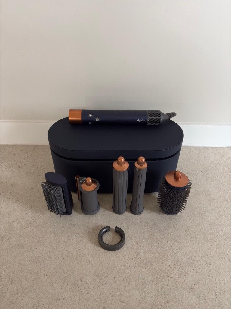 Dyson Airwrap i.d. Straight+Wavy | Blauw/Koper | ZGAN, Witgoed en Apparatuur, Ophalen of Verzenden, Zo goed als nieuw, Haarverzorging