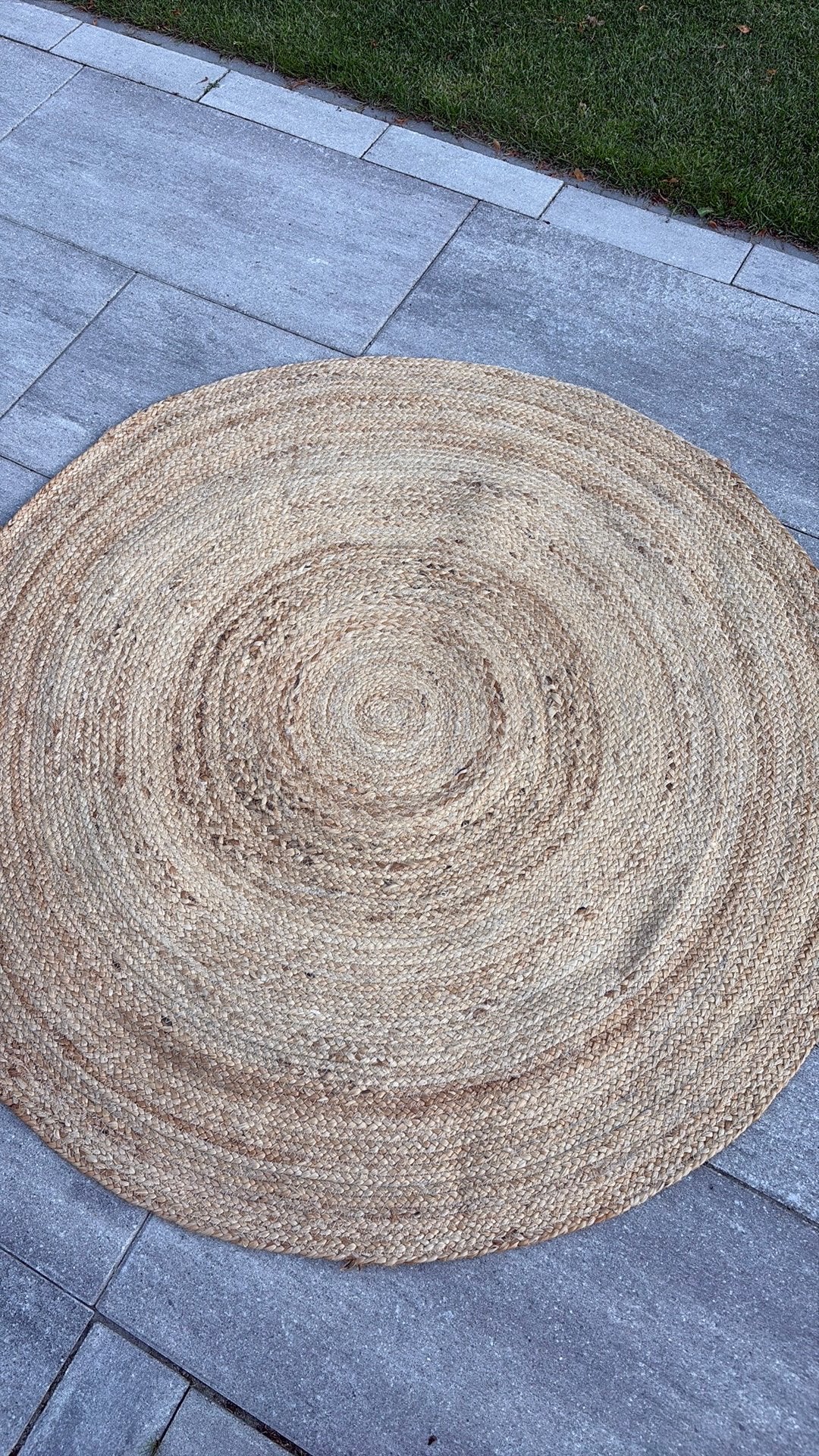 Jute sisal vloerkleed rond 120 cm, Ophalen of Verzenden, Zo goed als nieuw, Rond, 100 tot 150 cm
