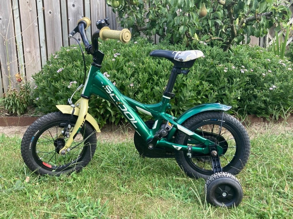 kinderfiets 12" S'cool XXlite vanaf 3 jaar of ca. 92cm, Ophalen, Zijwieltjes, Scool, Minder dan 16 inch