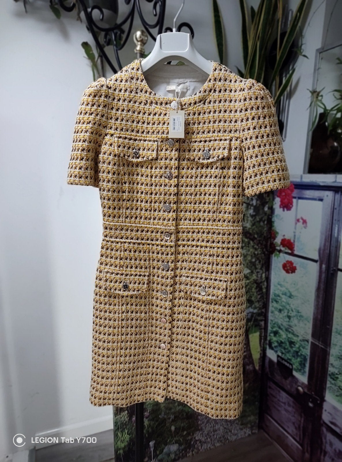 Maje tweed jurk - nieuw Maat 38 (M), Maat 38/40 (M), Geel, Nieuw, Ophalen of Verzenden