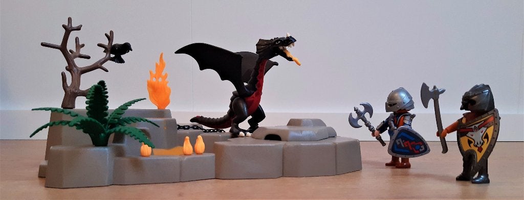 Playmobil 4006 Superset drakenridders, compleet!, Complete set, Ophalen of Verzenden, Zo goed als nieuw, Knights