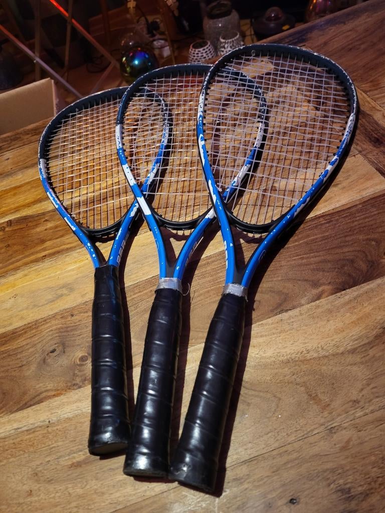 3 junior squashrackets, Sport en Fitness, Squash, Ophalen of Verzenden, Gebruikt, Racket