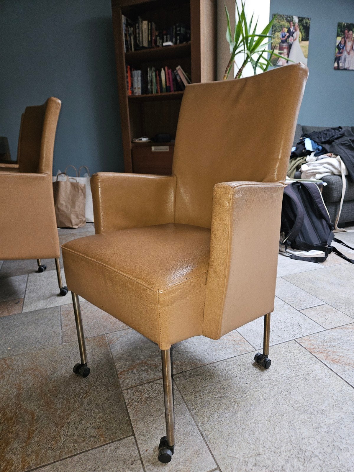 Leren eetkamerstoelen, Ophalen, Gebruikt, Overige kleuren, Leer