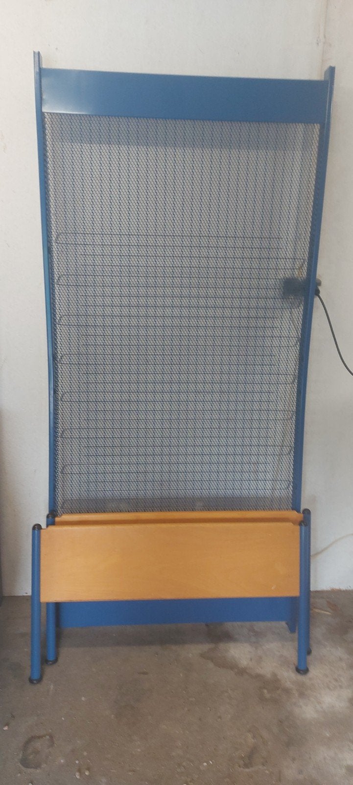 Auping Blauw metalen bedframe, Ophalen, Gebruikt, 90 cm, Eenpersoons