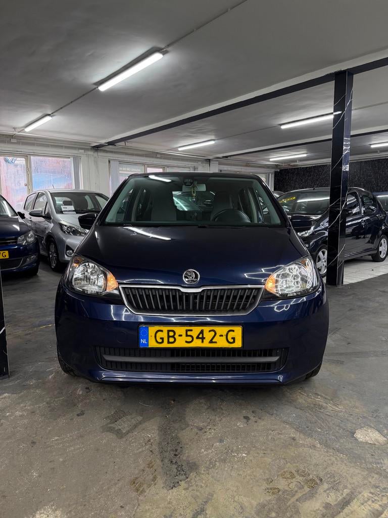 Skoda Citigo 1.0 Greentech Edition Automaat | Navi | Airco, Auto's, Euro 5, Gebruikt, Blauw, Origineel Nederlands