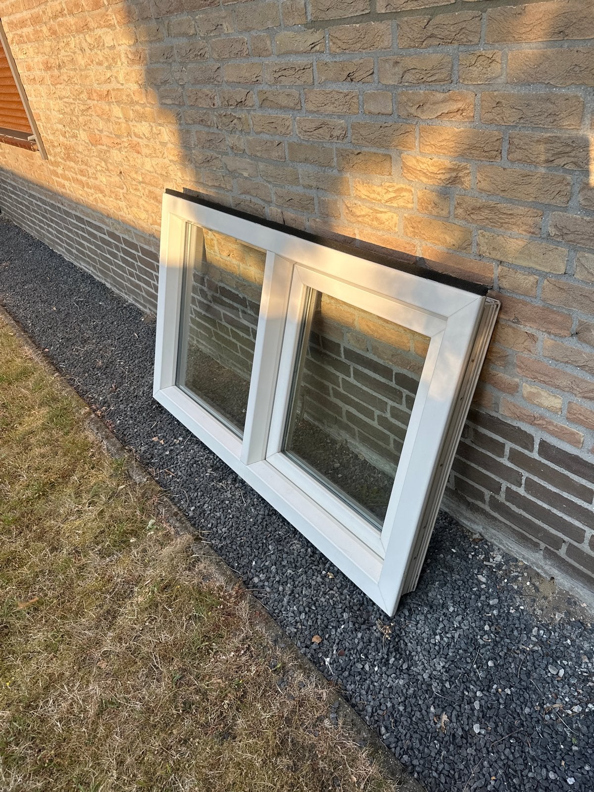 Kunststof kozijn met kantel/kiepraam en HR++ glas, Ophalen, Gevelraam of Ruit, Gebruikt, 80 tot 120 cm