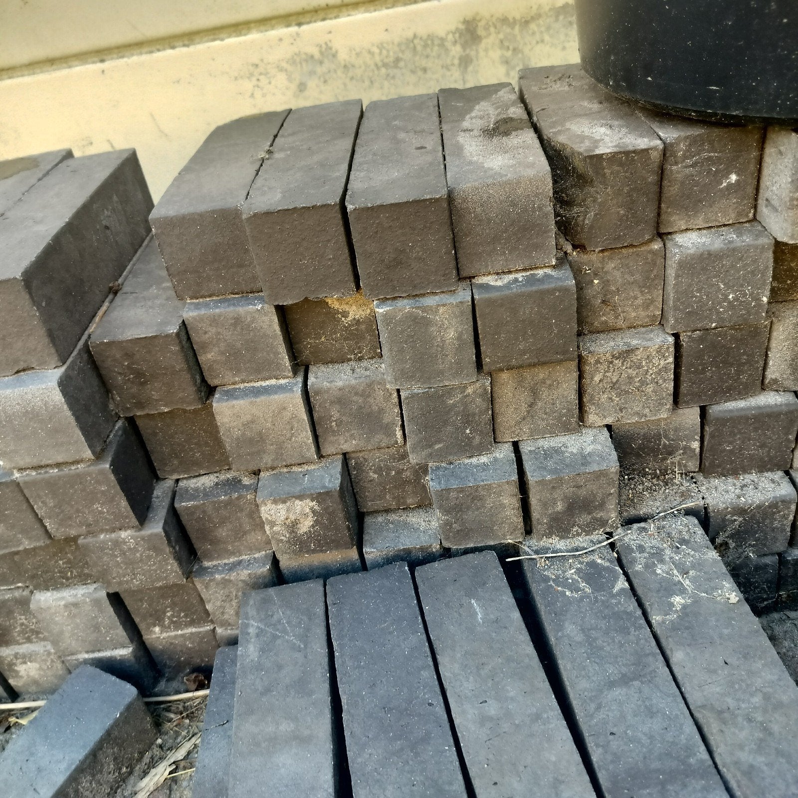 Antraciet tegels, Doe-het-zelf en Verbouw, Tegels, Ophalen, Gebruikt, Minder dan 20 cm, 20 tot 40 cm