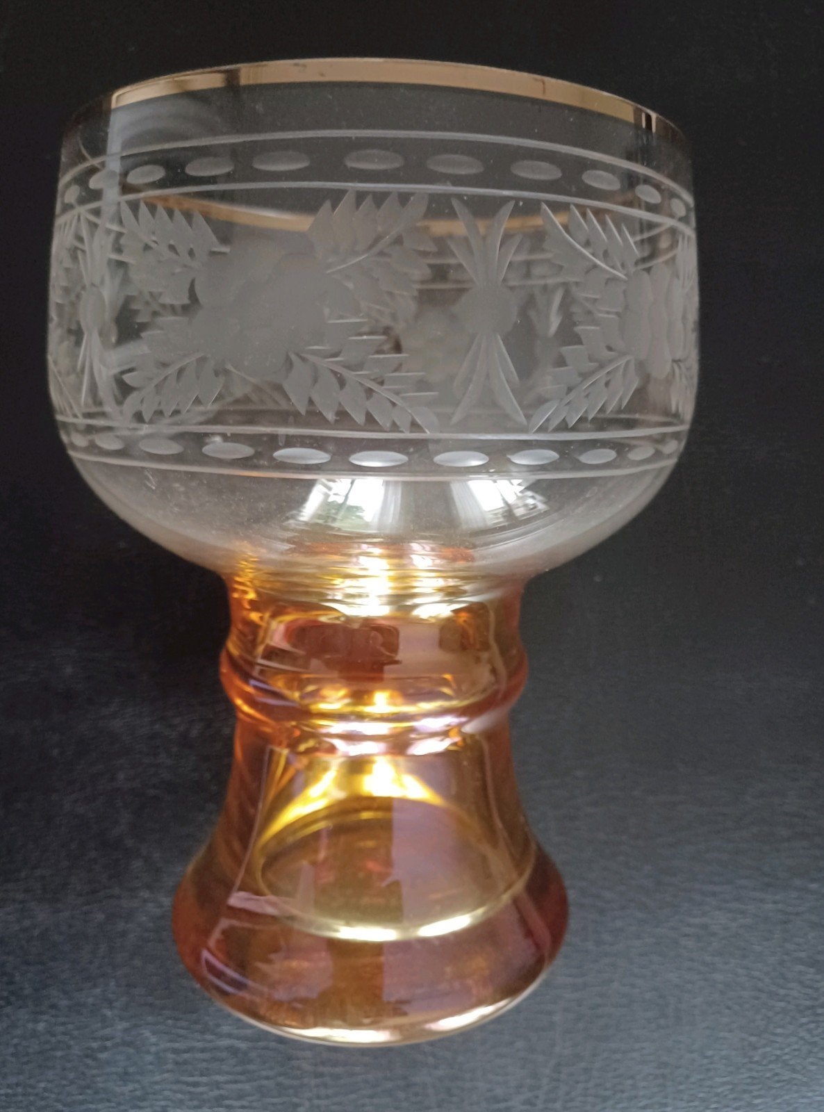 Vintage kristallen roemer glas, Ophalen of Verzenden