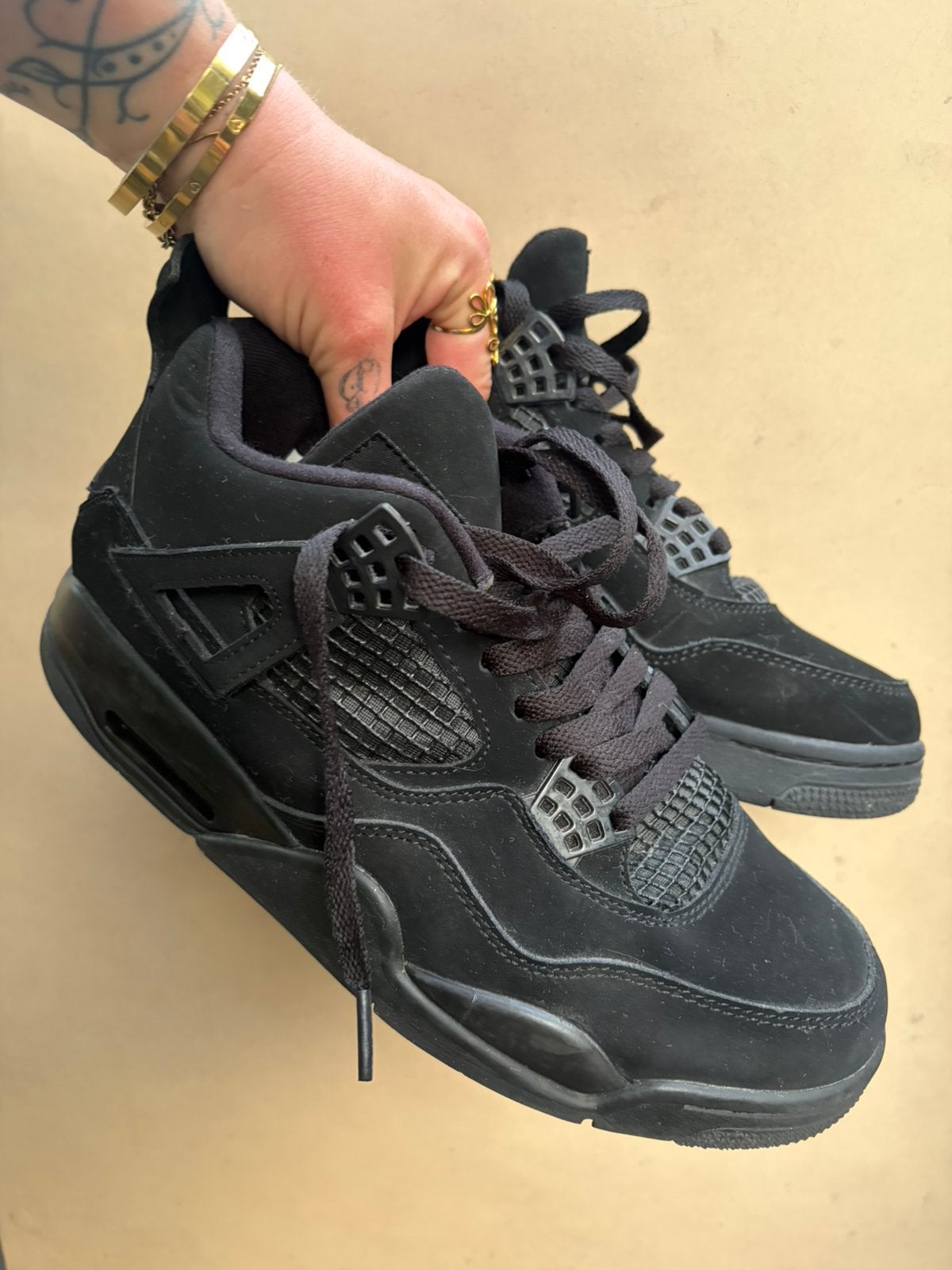 Jordan retro 4 black cat, Ophalen of Verzenden, Zo goed als nieuw, Zwart