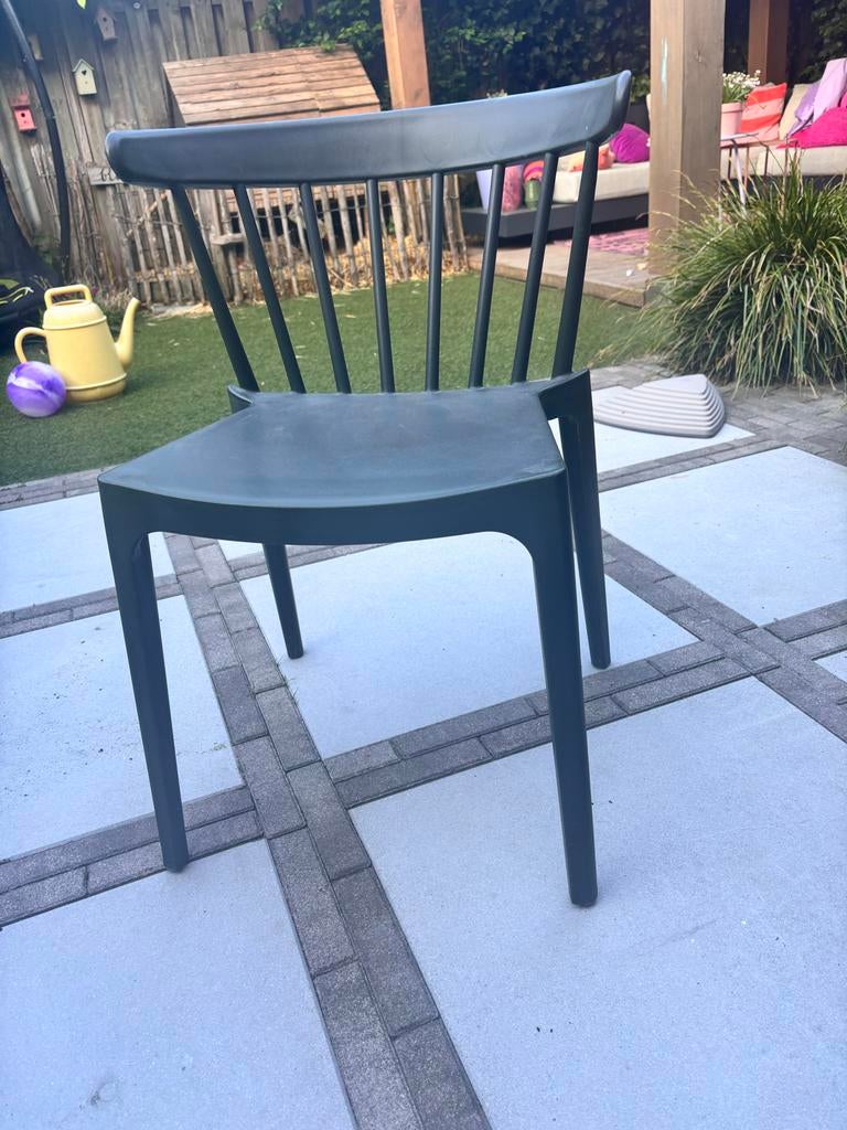 6 Groene Woood Bliss Tuinstoelen, Tuin en Terras, Tuinsets en Loungesets, Ophalen, Kunststof, 6 zitplaatsen, Zo goed als nieuw