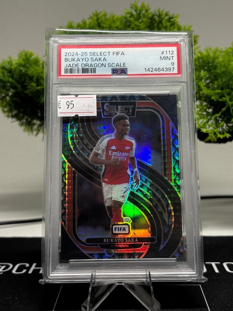 Panini Select Jade Dragon scale /28 Saka Arsenal PSA 9 kaart, Ophalen of Verzenden, Nieuw, Buitenlandse clubs, Poster, Plaatje of Sticker