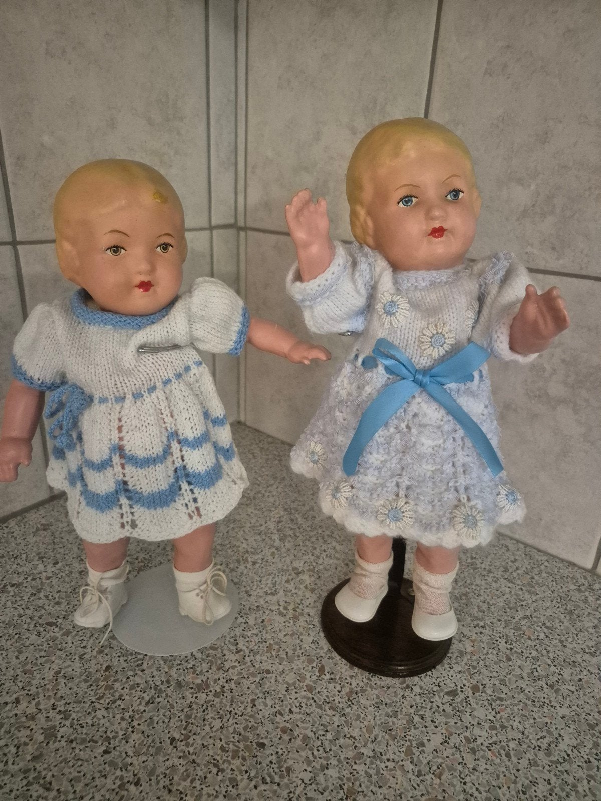 2 lieve wildebras popjes  36 cm, Ophalen of Verzenden, Zo goed als nieuw, Poppenhuis