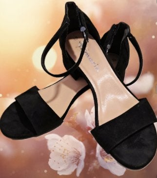 TAMARIS💎 nette sandalen zwart met blokhak  mt40, Tamaris, Verzenden, Zwart, Sandalen of Muiltjes